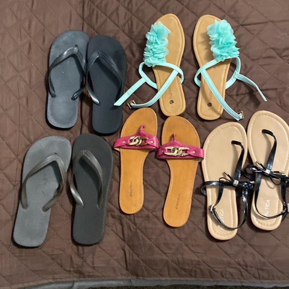 Lot of summer sandals (6 pair) Size 10 - Picture 1 of 2